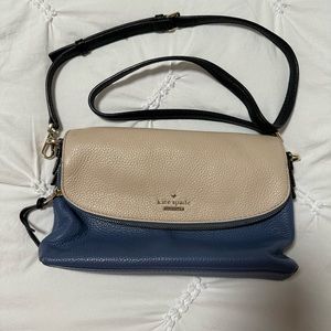 Kate Spade Blue and Cream Crossbody Purse